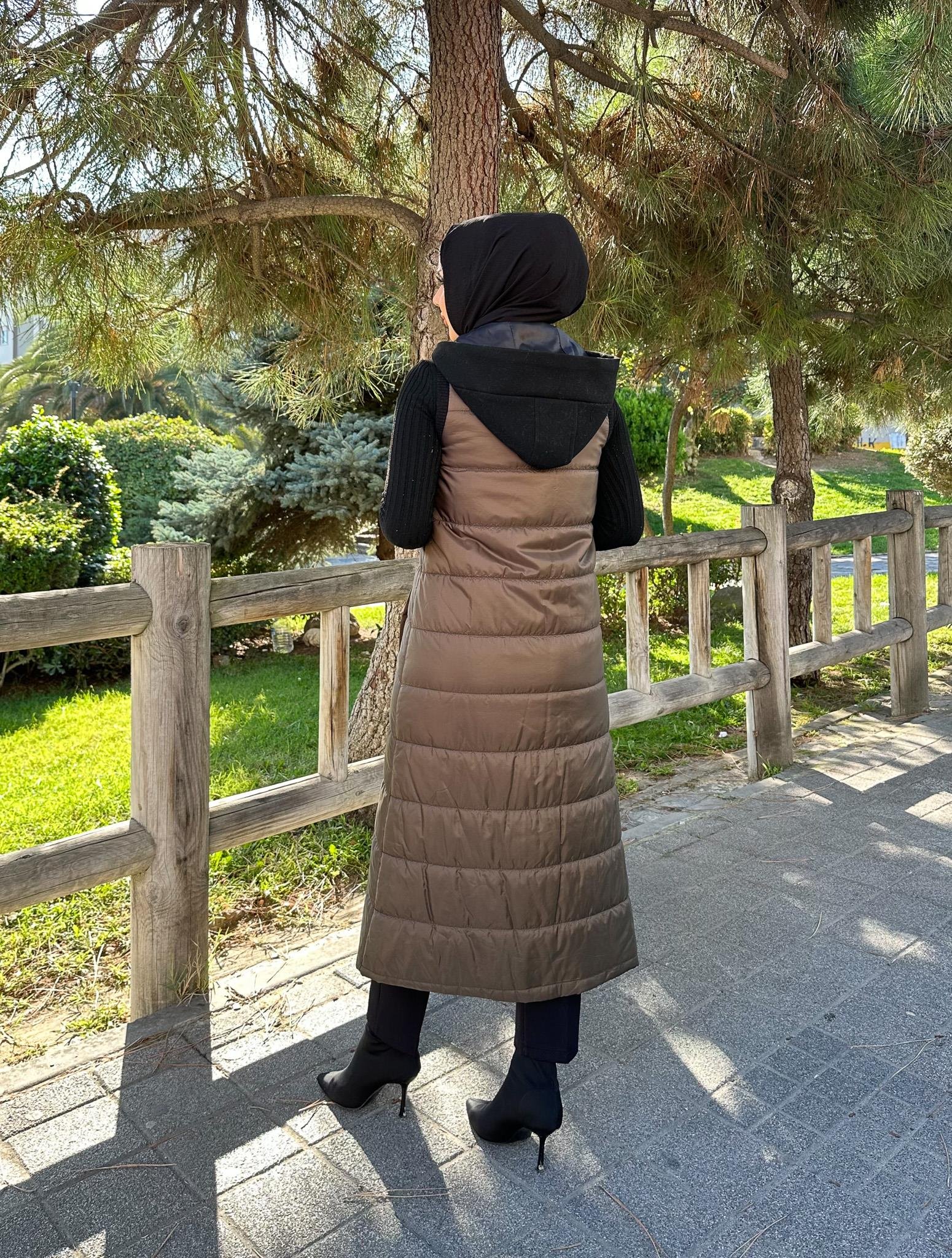 Doque Şişme Kapitone Elyaf Dolum Kadın Kışlık Uzun Spor Yelek 50007