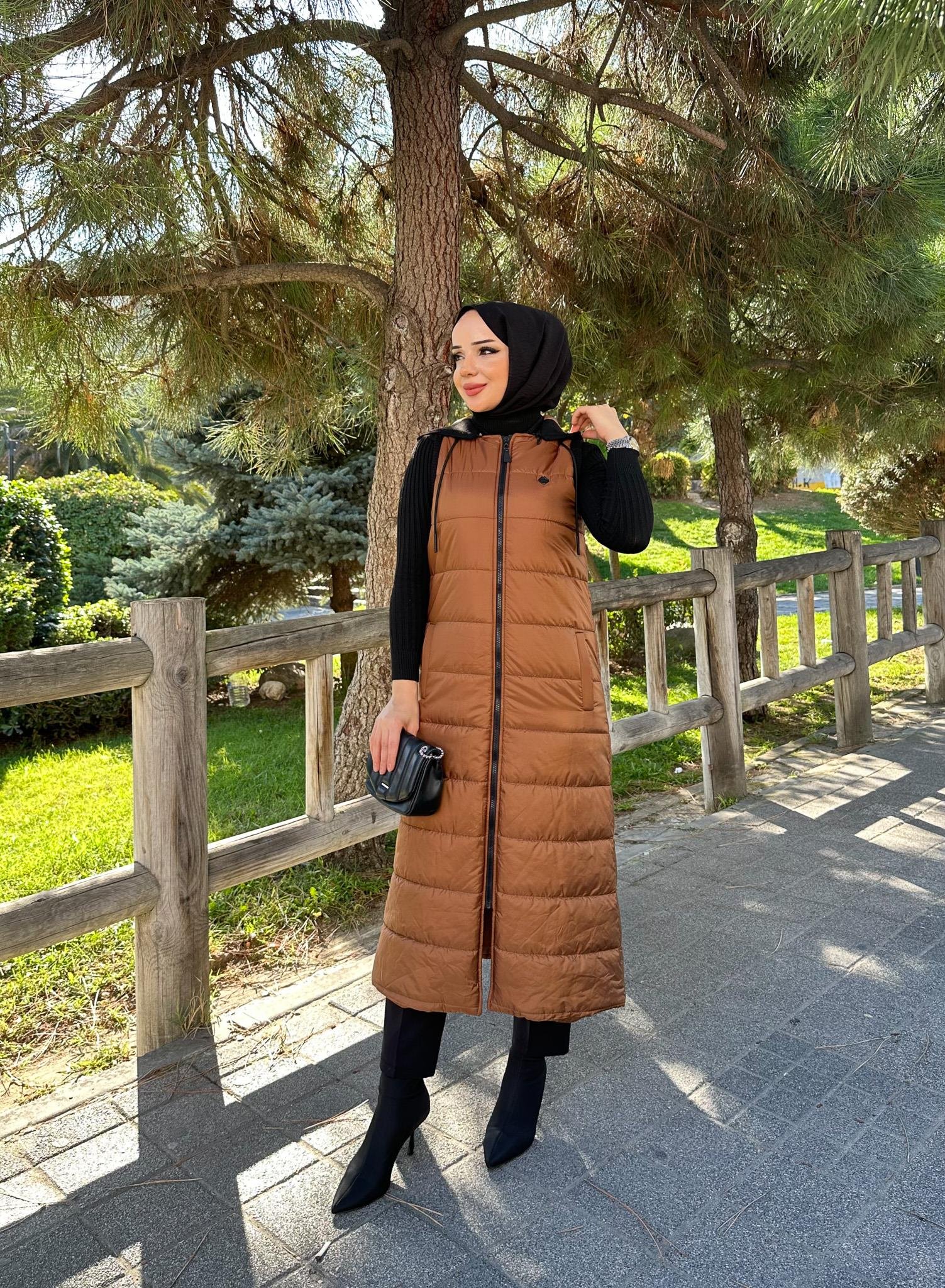 Doque Şişme Kapitone Elyaf Dolum Kadın Kışlık Uzun Spor Yelek 50007