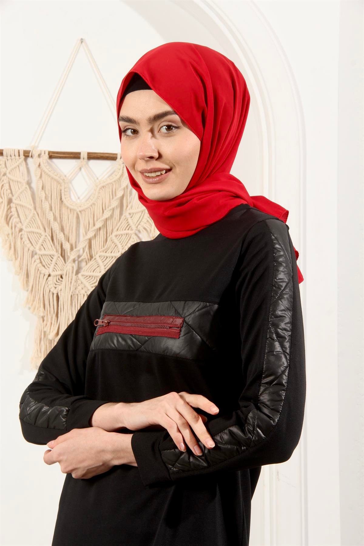 Günay Karaca Soff Mevsimlik Kışlık Kapitone Şişme Yelekli Kadın Penye Takım 4697