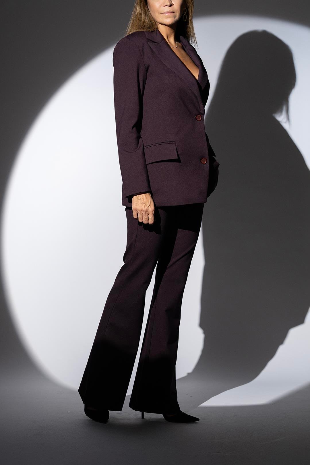 Burgundy Blazer Ceket