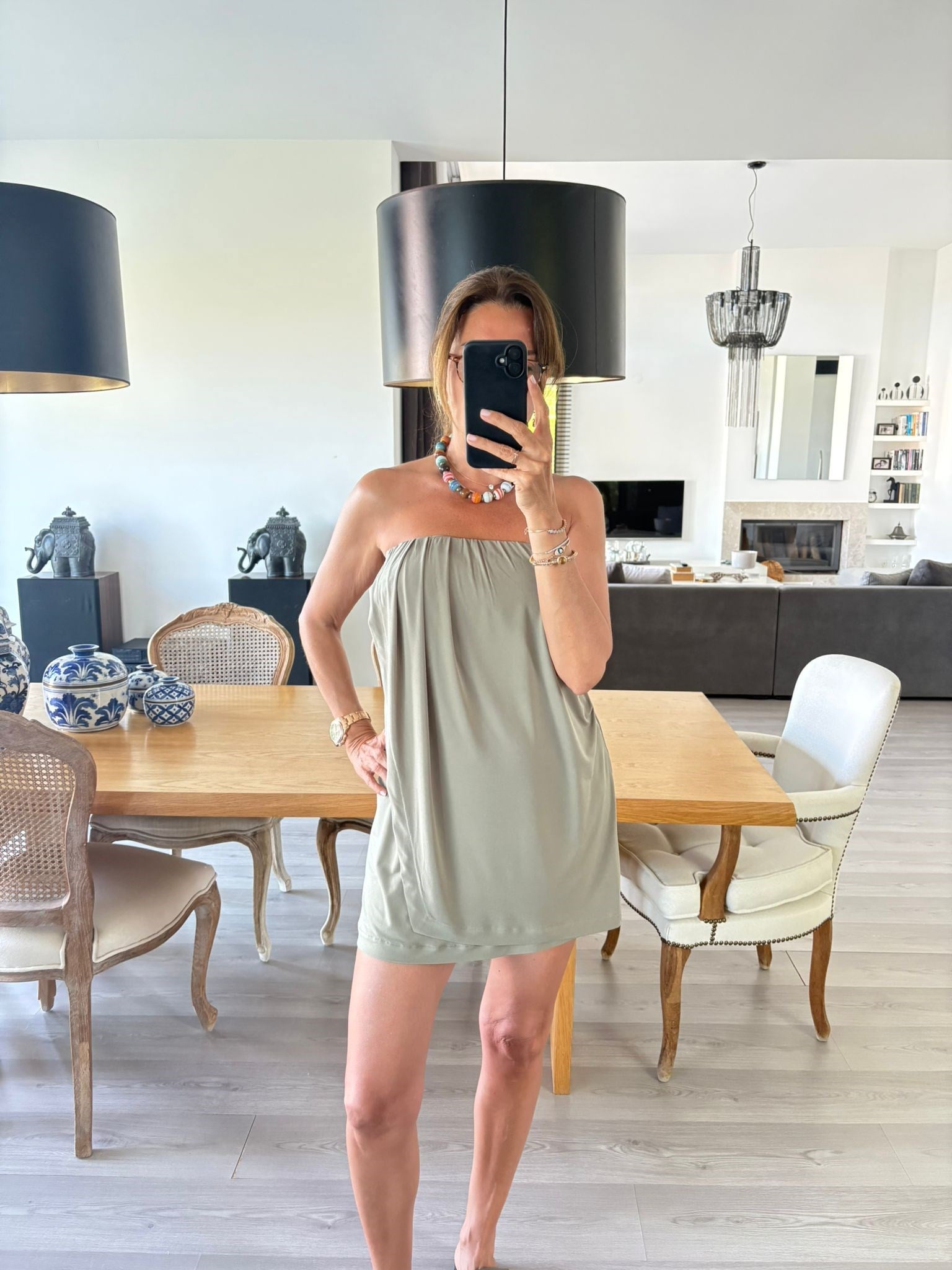 Büzgülü Mini Elbise