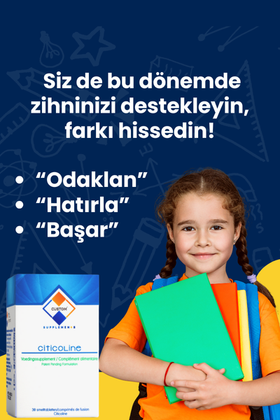 Custom Supplements® 250 mg Sitikolin Emme Tableti (30 Tablet),Custom Supplements