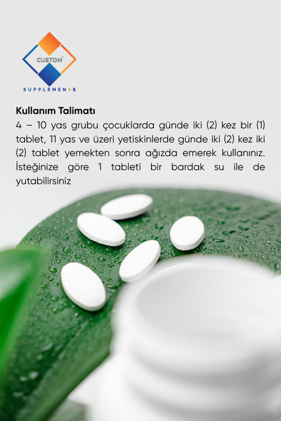 Custom Supplements® 250 mg Sitikolin Emme Tableti (30 Tablet),Custom Supplements