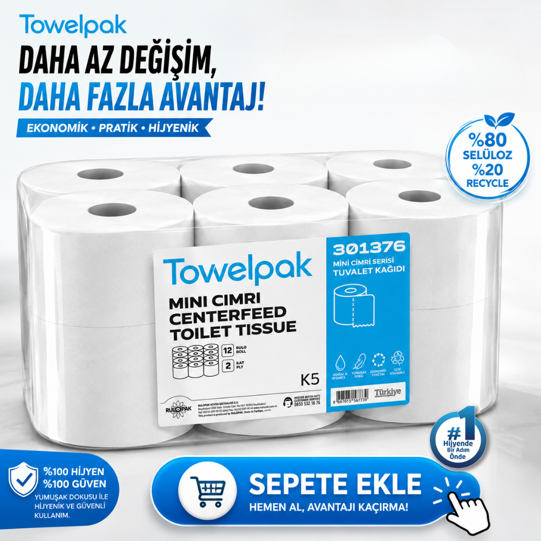 301376 Towelpak Mini Cimri Tuvalet Kağıdı K-5