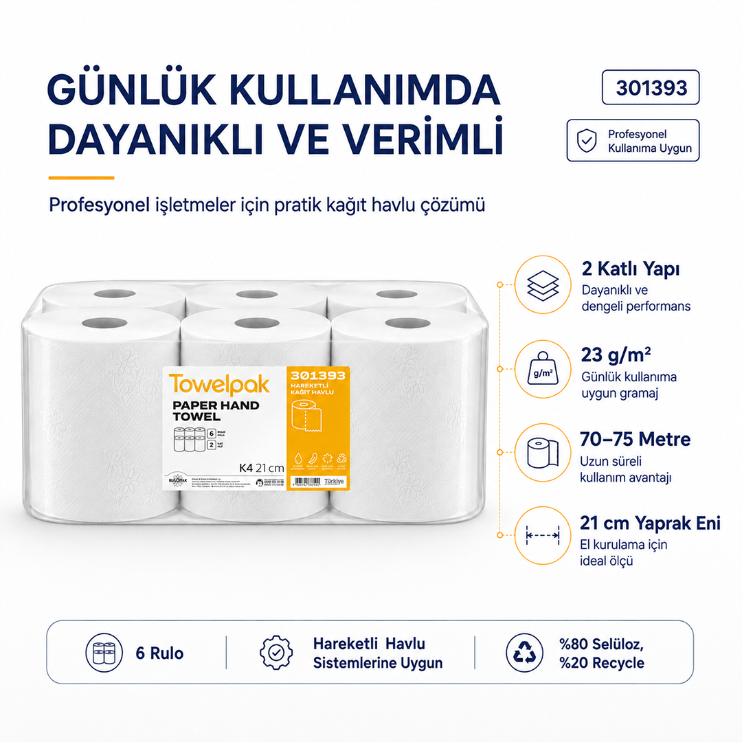 301393 Towelpak 21 cm Hareketli Havlu K-4