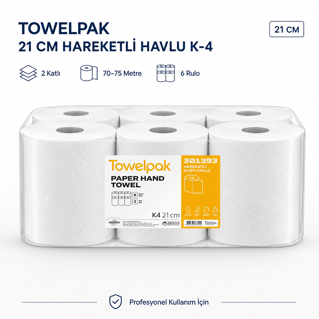301393 Towelpak 21 cm Hareketli Havlu K-4