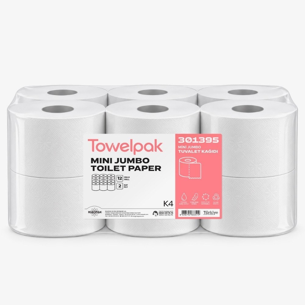 301395 Towelpak Mini Jumbo Tuvalet Kağıdı K-4