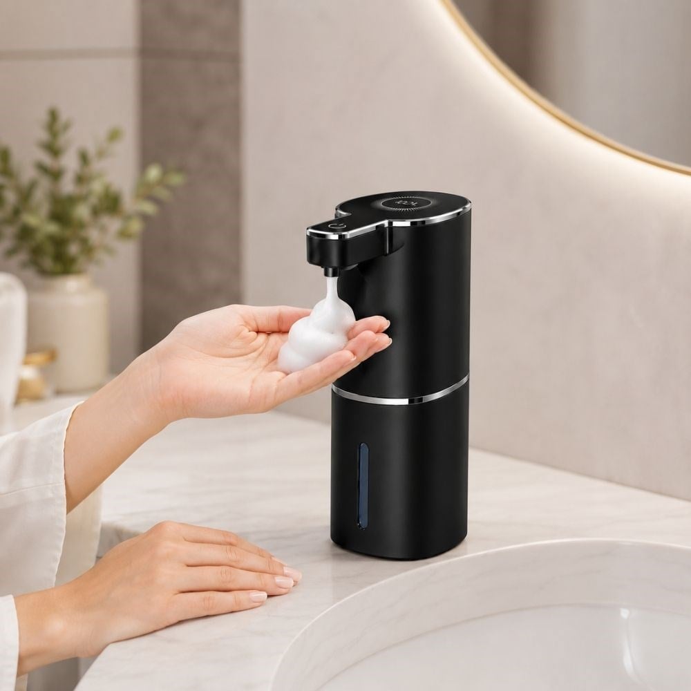 403837 Sensörlü Tezgahüstü Köpük Sabun Dispenseri Siyah