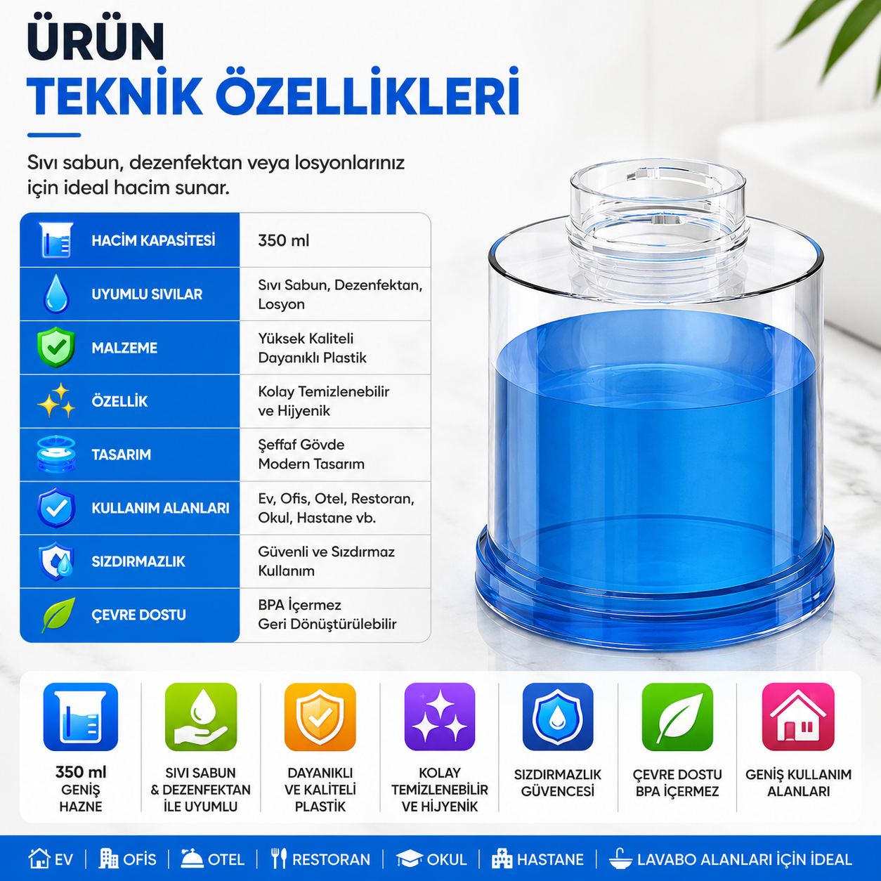 403838 Paslanmaz Tezgahüstü Sensörlü Sıvı Sabun Dispenseri