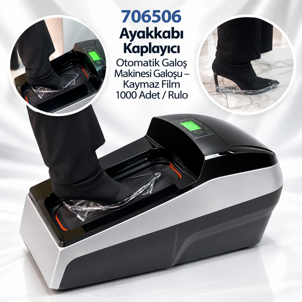 706506 Ayakkabı Kaplayıcı Otomatik Galoş Makinesi Galoşu – Kaymaz Film 1000 Adet / Rulo