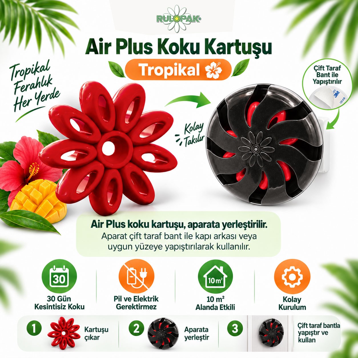 Rulopak Air Plus Koku Kartuşu Tropikal