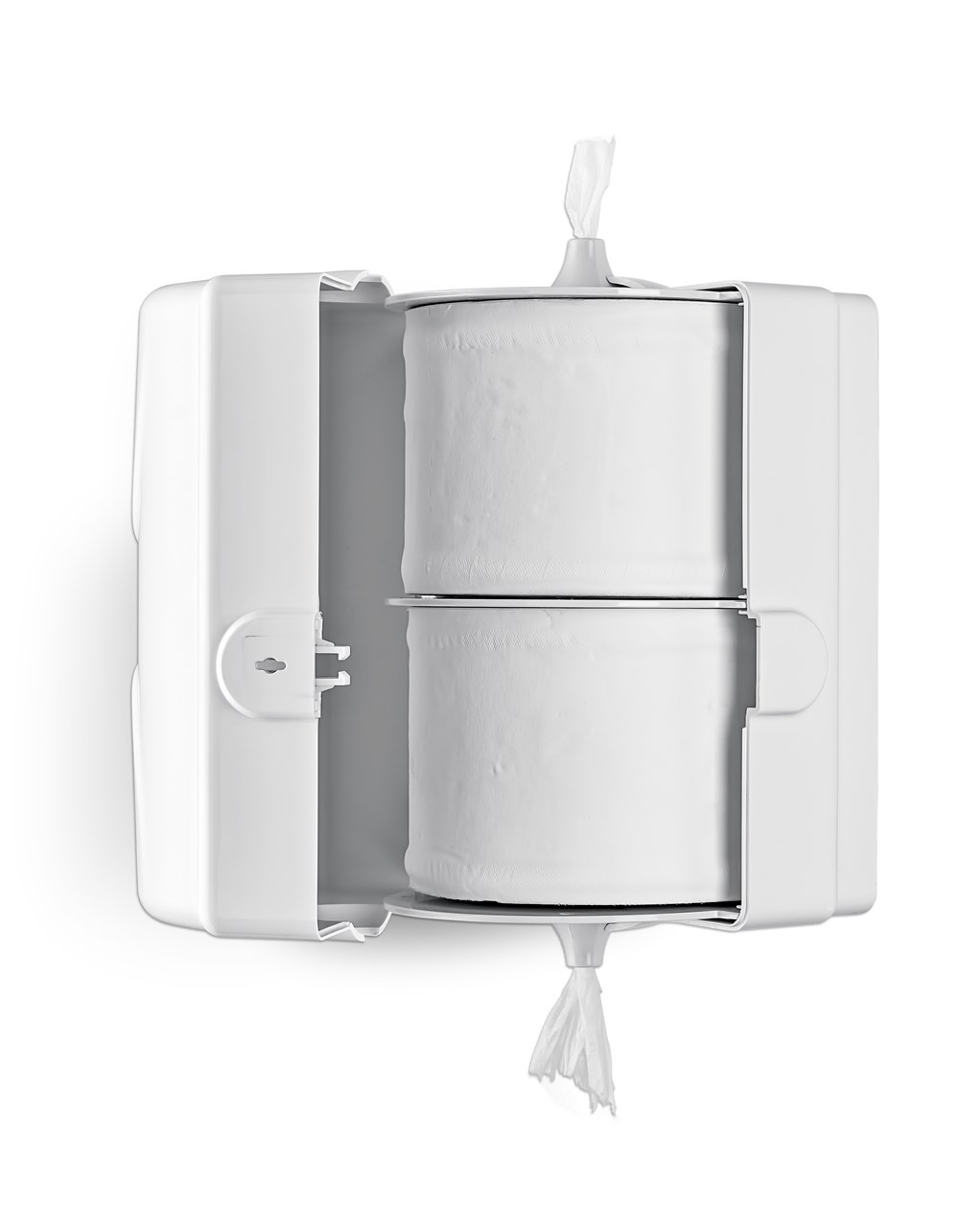 Rulopak İkiz Mini Cimri İçten Çekmeli Tuvalet Kağıdı Dispenseri Beyaz