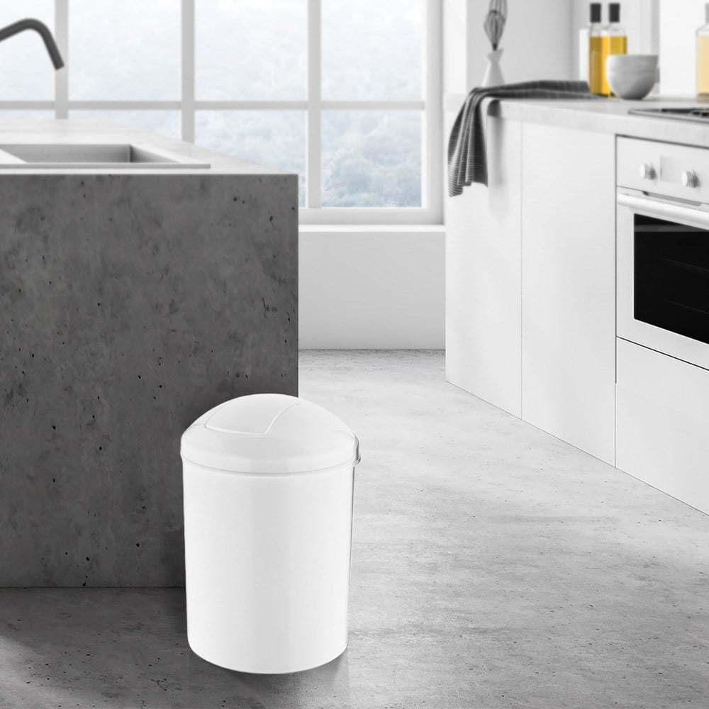 Rulopak Kelebek Kapak Çöp Kovası - Beyaz 15 Lt