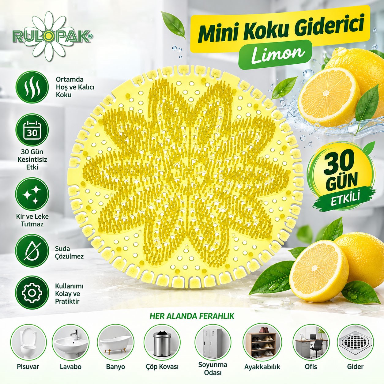 Rulopak Mini Koku Giderici Limon