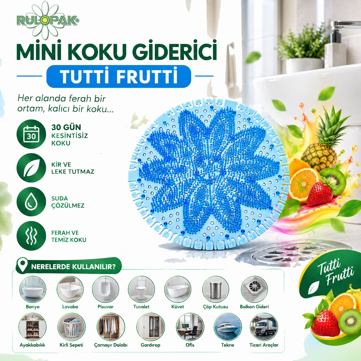 Rulopak Mini Koku Giderici Tutti Frutti