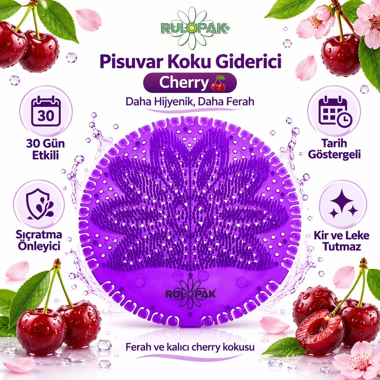 Rulopak Pisuvar Koku Giderici Cherry