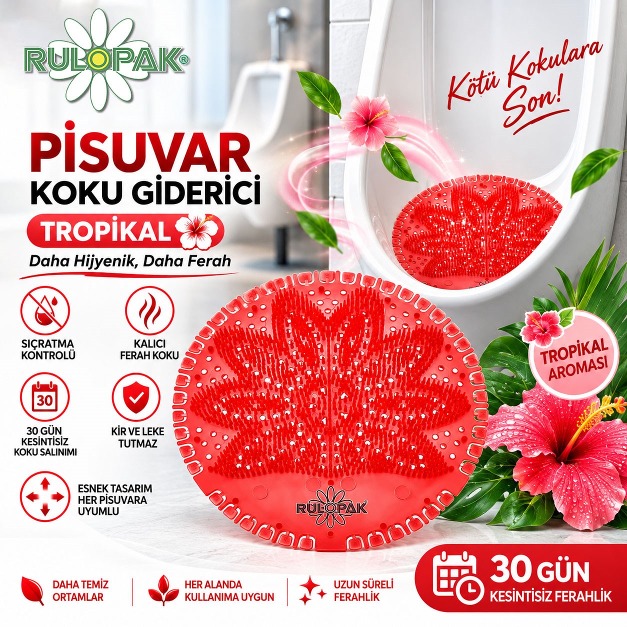 Rulopak Pisuvar Koku Giderici Tropikal