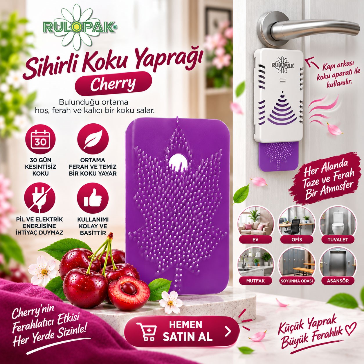 Rulopak Sihirli Koku Yaprağı Cherry