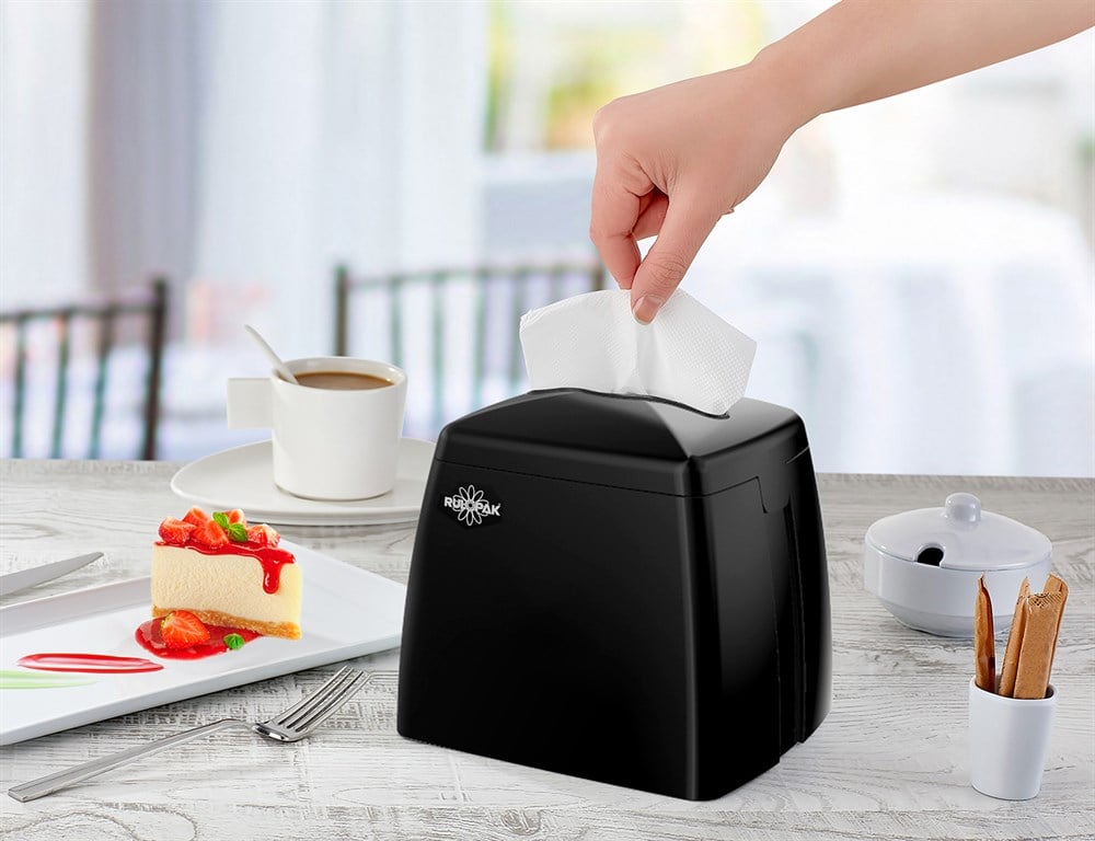 Rulopak Tekçek Midi Peçete Kağıdı Dispenseri Siyah
