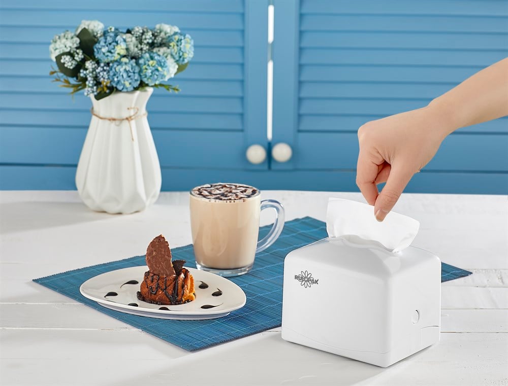 Rulopak Tekçek Mini Peçete Kağıdı Dispenseri Beyaz
