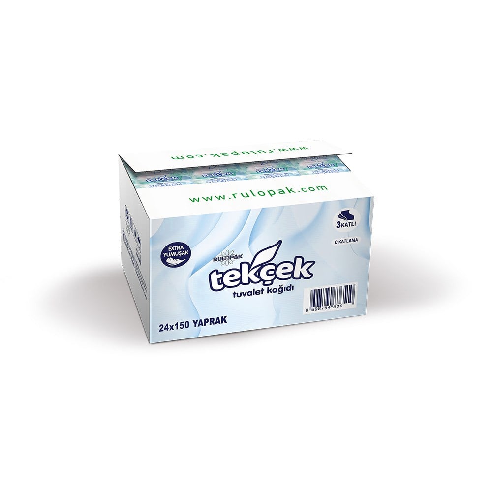 Rulopak Tekçek Tuvalet Kağıdı 3 Katlı 24'Lü Paket