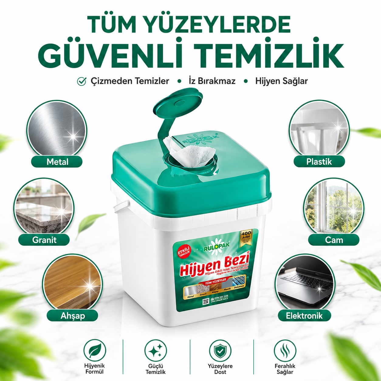 Rulopak Yüzey Temizlik Havlusu 400 Adet