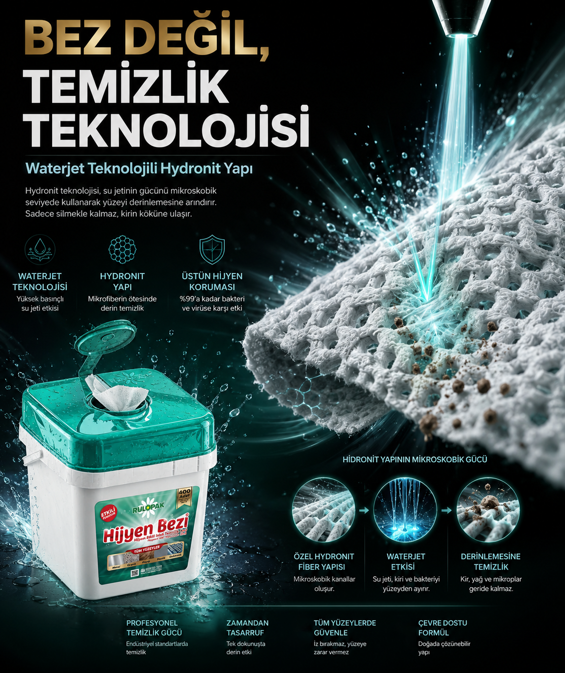 Rulopak Yüzey Temizlik Havlusu 400 Adet