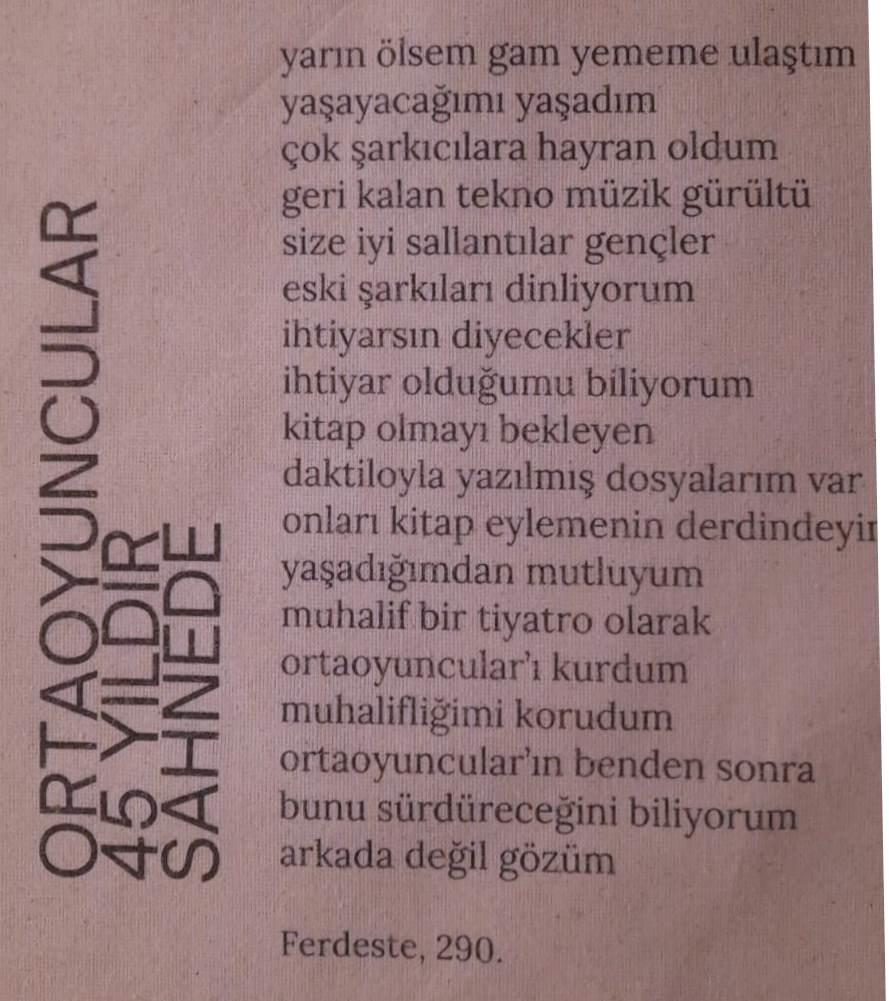45. YIL BEZ ÇANTA