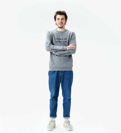 RAKIMIZ VAR İÇESİM YOK ANTRASİT SWEATSHIRT