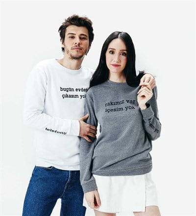 RAKIMIZ VAR İÇESİM YOK ANTRASİT SWEATSHIRT