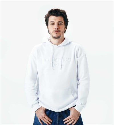 VARSAYALIM YOKUM KAPÜŞONLU BEYAZ SWEATSHIRT