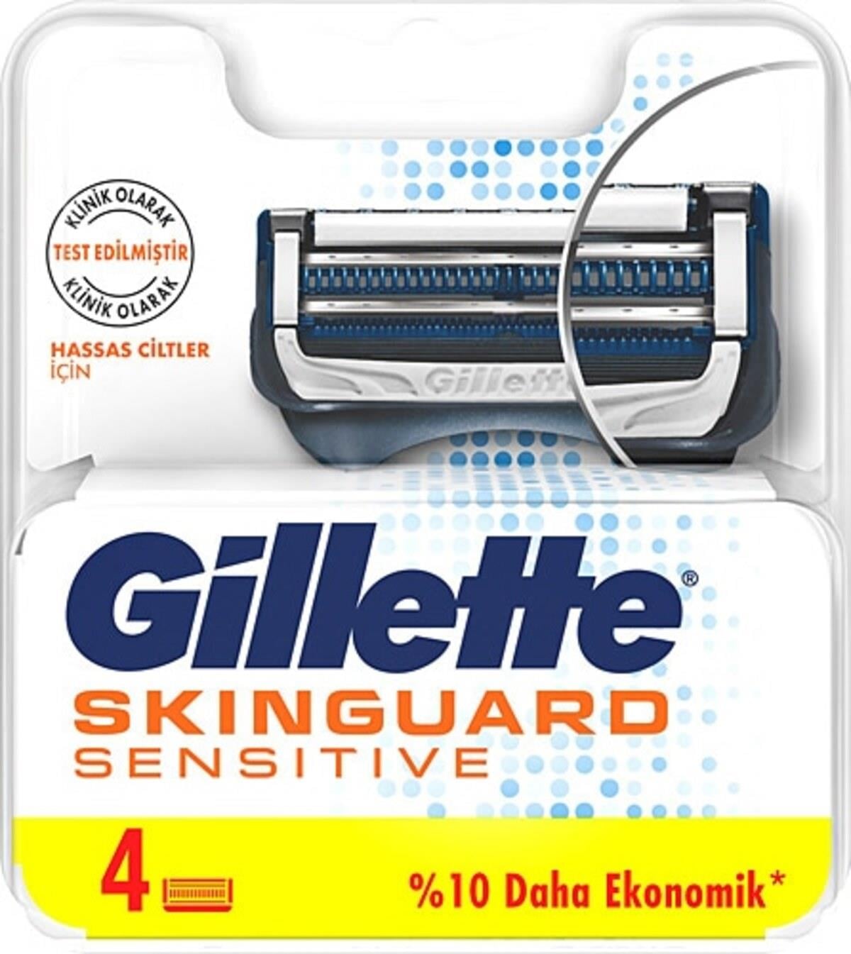 Gillette Skinguard Sensitive 4'lü Yedek Tıraş Bıçağı | Tıraş Bıçağı Modelleri ve Fiyatları | Şimşekoğlu Askeri Malzeme