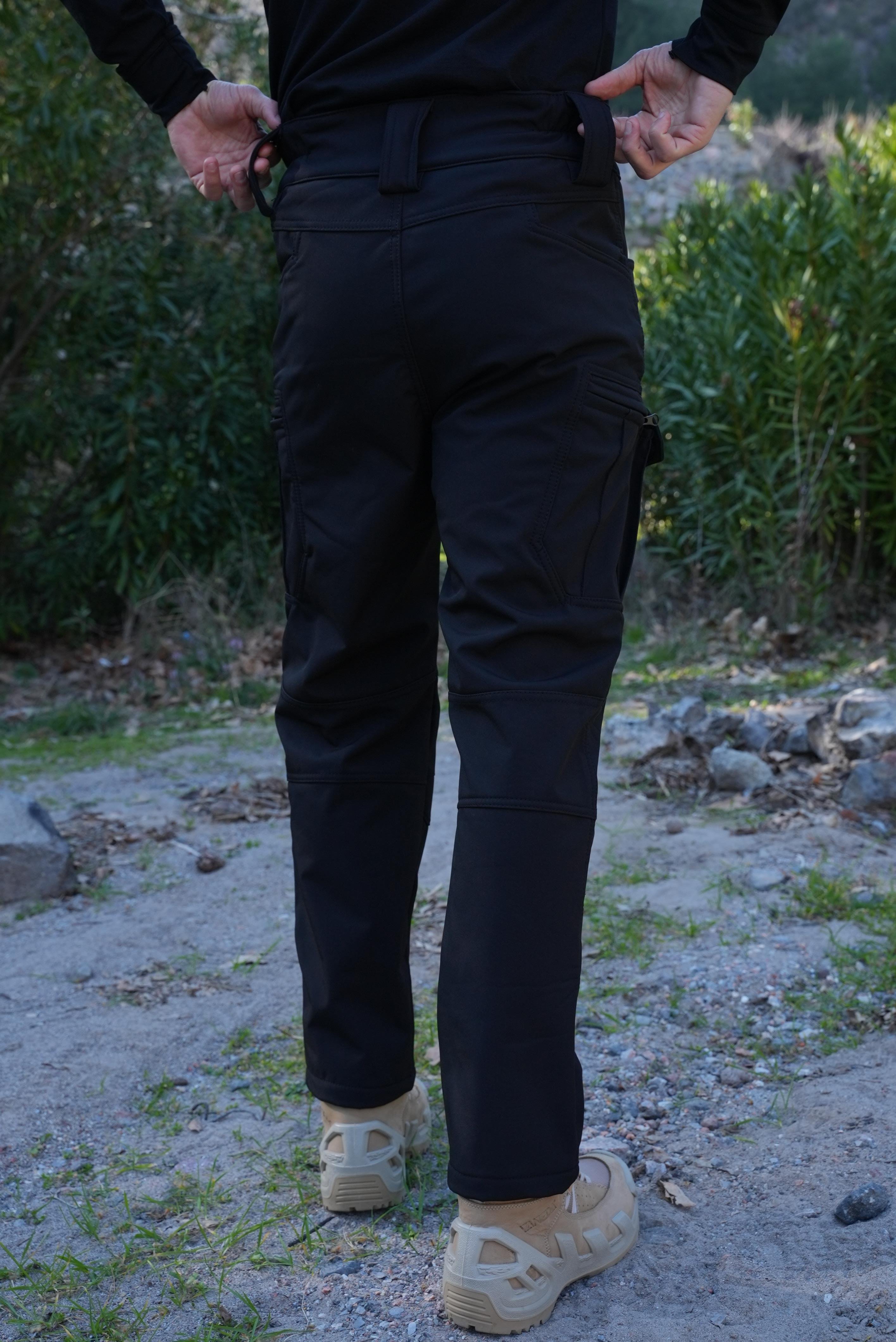 8 Cepli Siyah Softshell Pantolon, Su Geçirmez Kalın Pantolon Siyah | Softshell Pantolon Modelleri Ve Fiyatları | Şimşekoğlu Askeri Malzeme