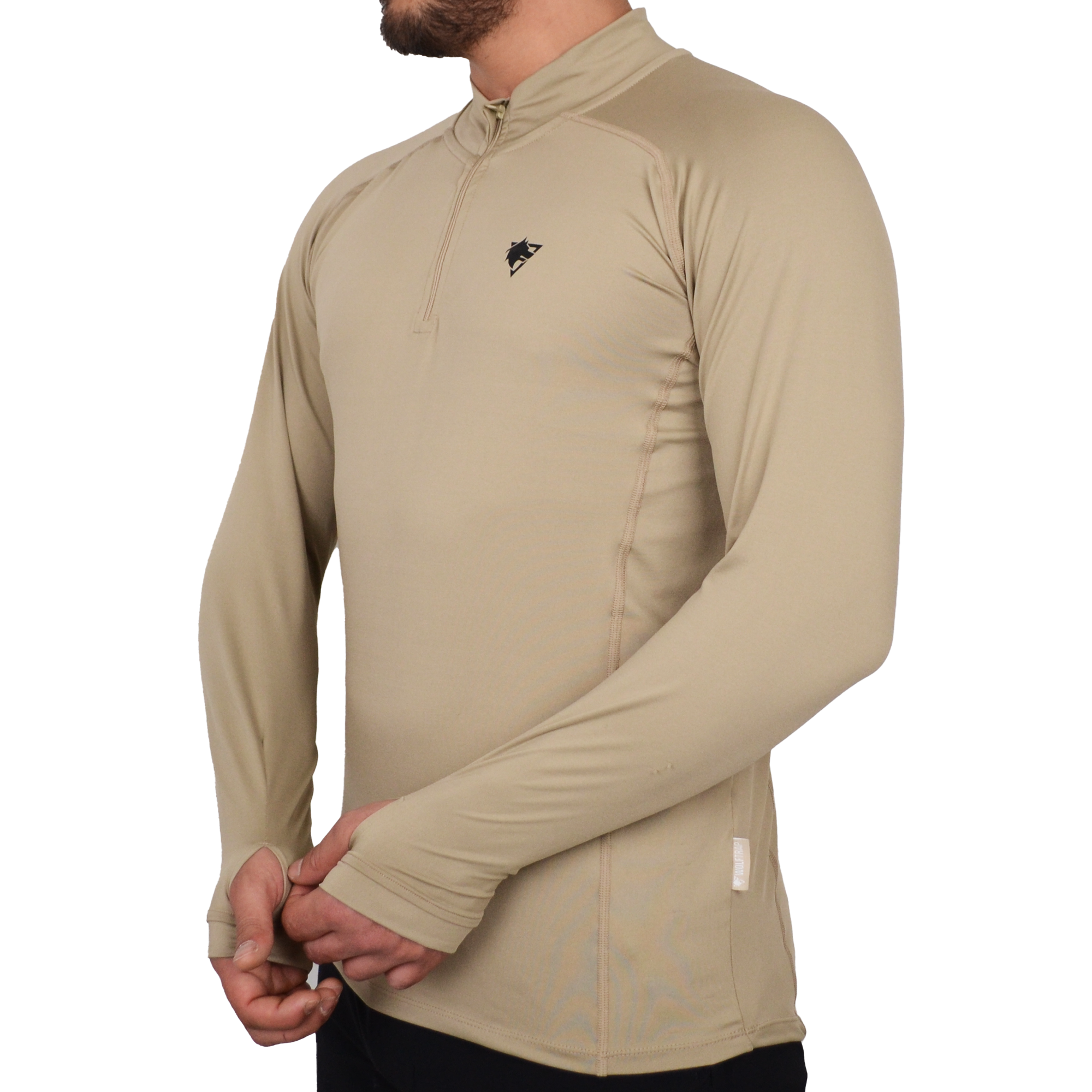 Çeyrek Fermuar Uzun Kollu Sweatshirt, Termal Sweatshirt Kum Rengi, Esnek İç Katman Giysisi | Sweatshirt Modelleri Ve Fiyatları