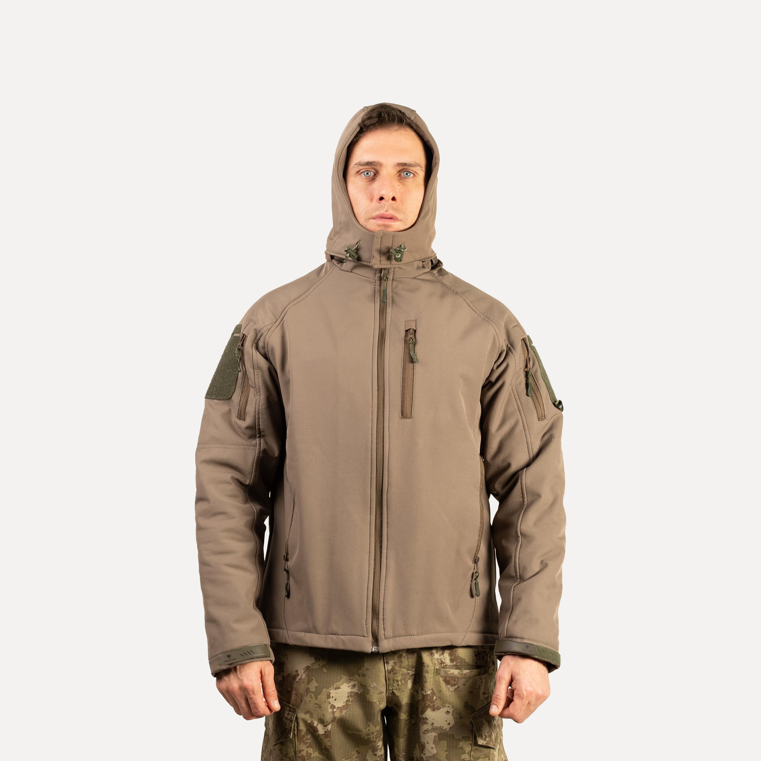 Haki 5 Cepli Kapüşonlu Softshell Soğuk Geçirmez Mont, Su Geçirmez Mont | Softshell Mont Modelleri Ve Fiyatları | Şimşekoğlu Askeri Malzeme