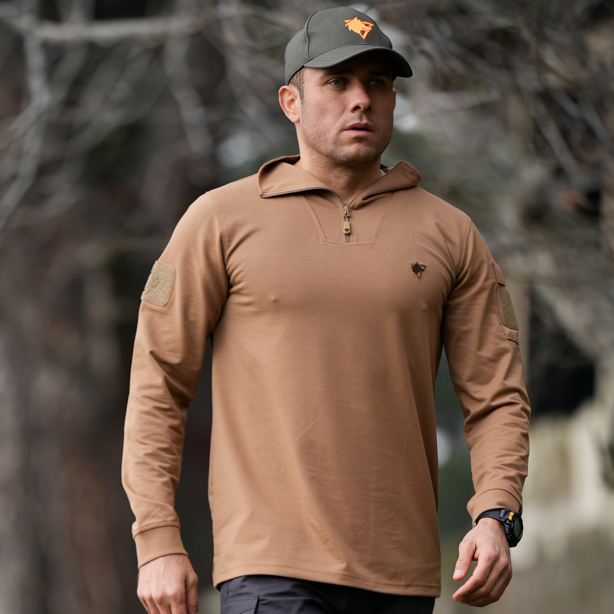 Wolftrap Iraz Balıkçı Yaka Uzun Kollu Taktik T-Shirt Bej | Taktik Tişört Modelleri ve Fiyatları