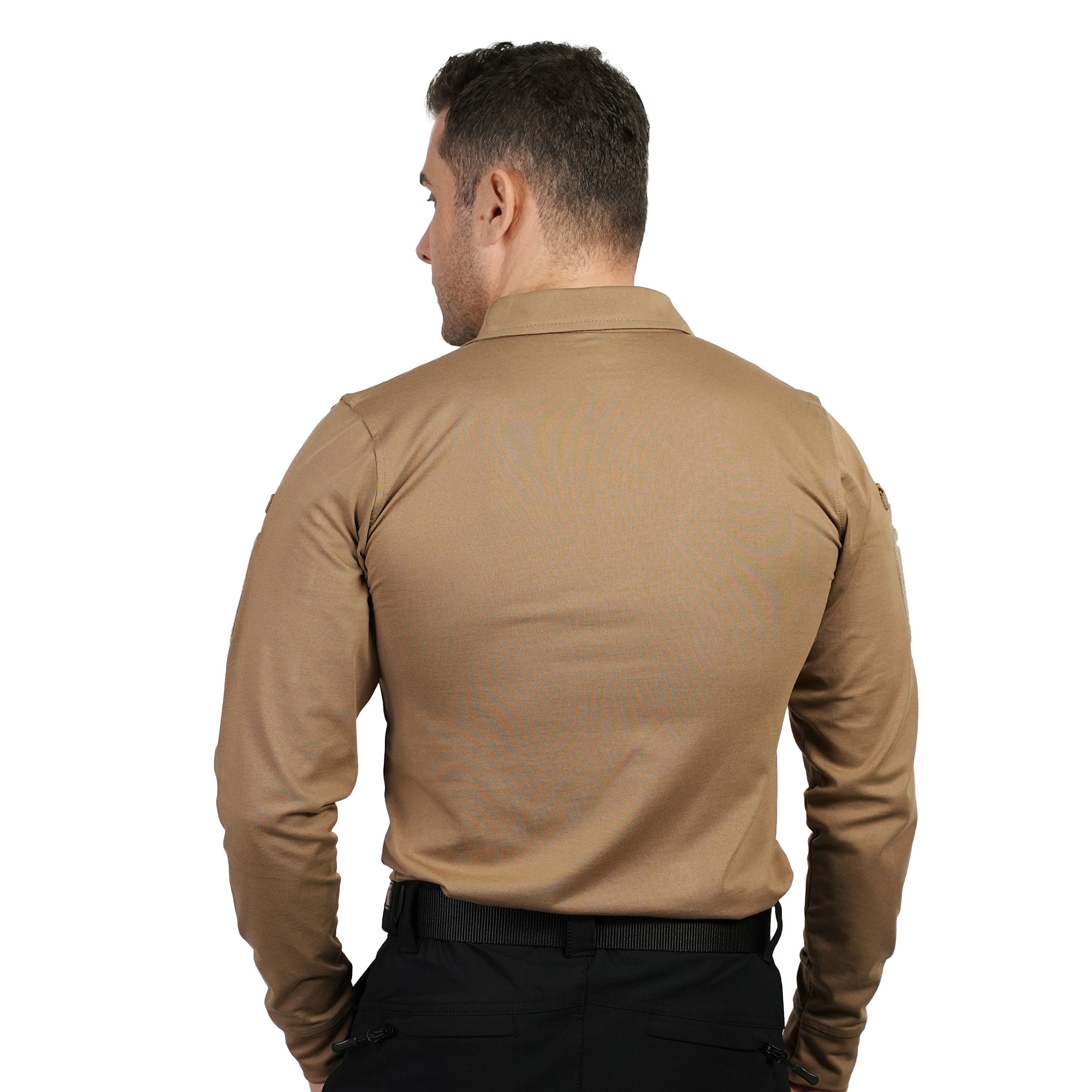 Kapan Polo Yaka Bej Taktik Tshirt 2 Cepli Uzun Kollu Taktik Tshirt | Taktik Tshirt Modelleri Ve Fiyatları | Şimşekoğlu Askeri Malzeme
