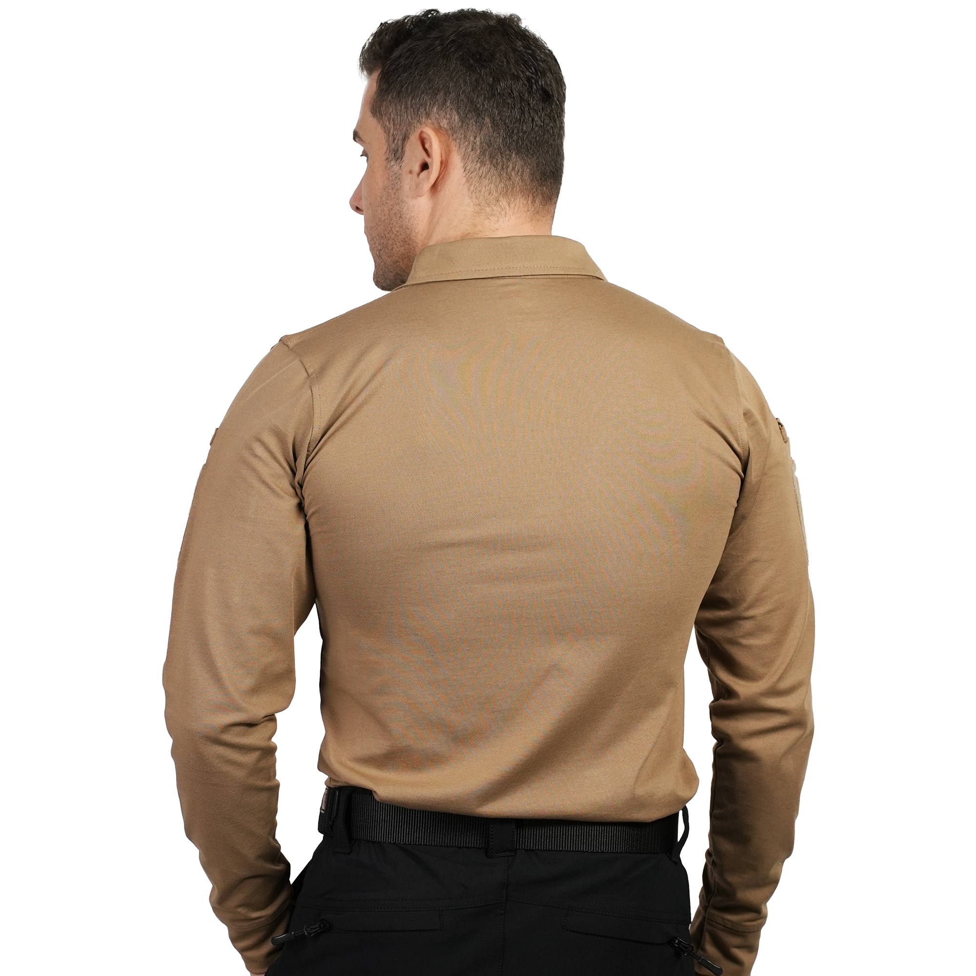 Kapan Polo Yaka Bej Taktik Tshirt 2 Cepli Uzun Kollu Taktik Tshirt | Taktik Tshirt Modelleri Ve Fiyatları | Şimşekoğlu Askeri Malzeme
