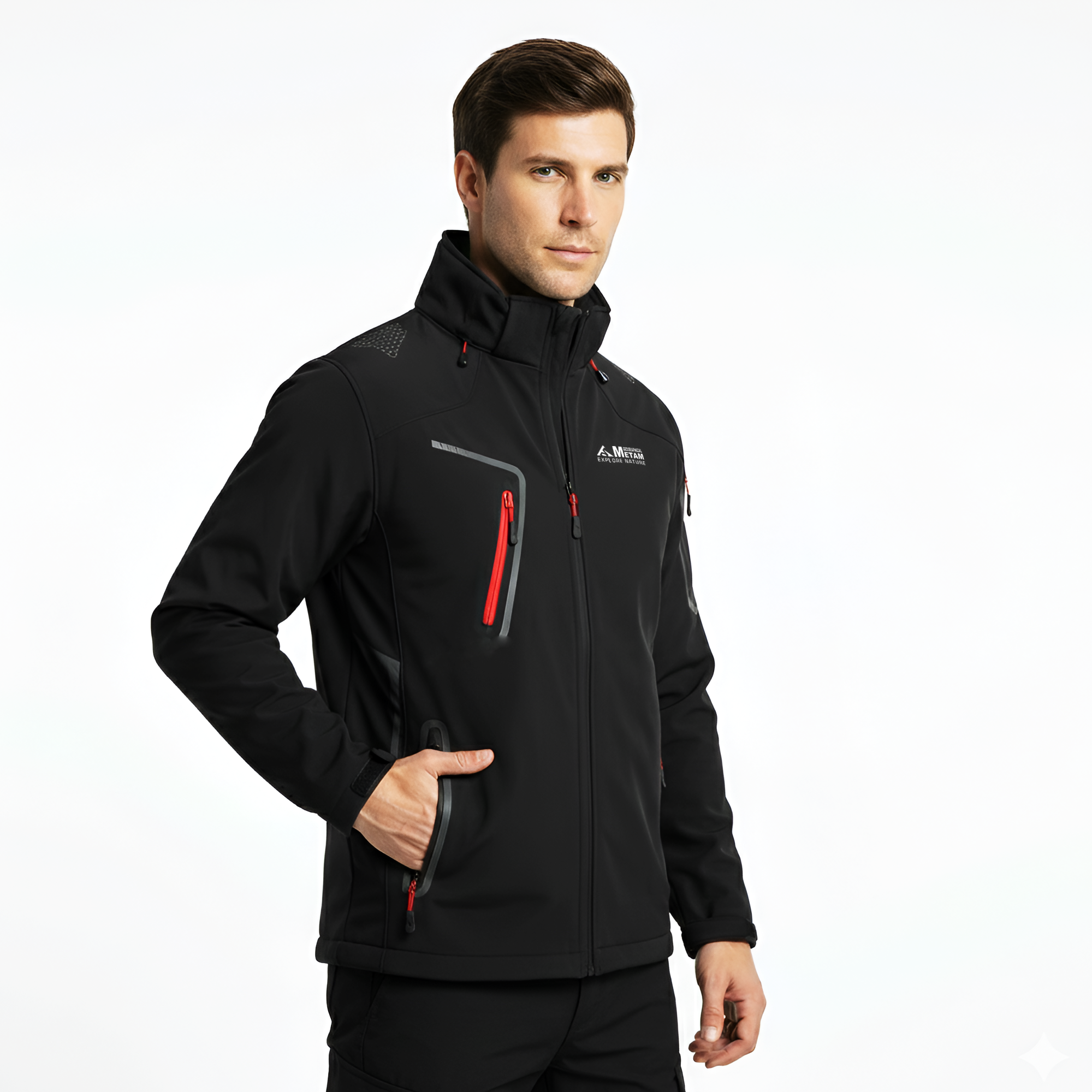 METAM İçi Polarlı Softshell Mont Siyah, 5 Cepli Kapüşonlu Mont | Softshell Mont Modelleri Ve Fiyatları - Şimşekoğlu Askeri Malzeme