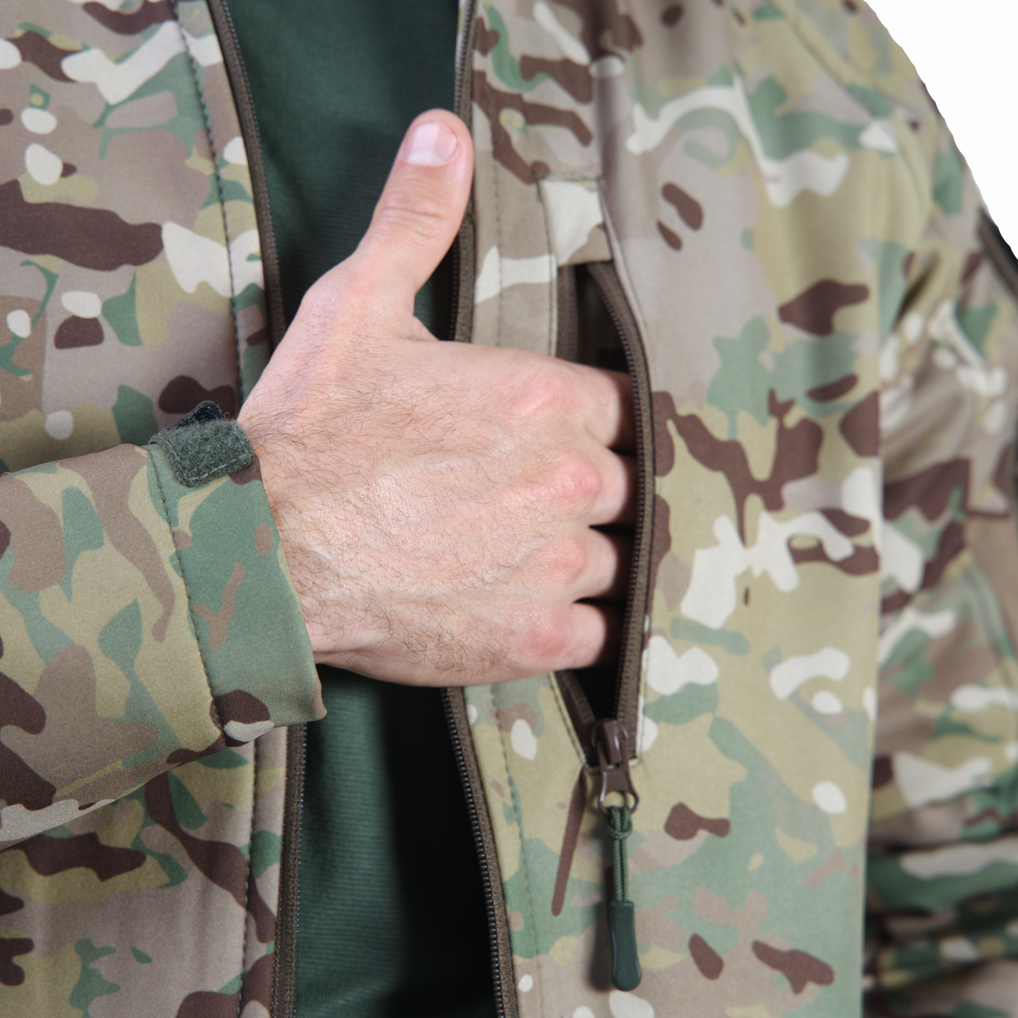 Multicam Kamuflaj Softshell Mont, 5 Cepli Soğuğa Dayanıklı Mont - Şimşekoğlu Askeri Malzeme