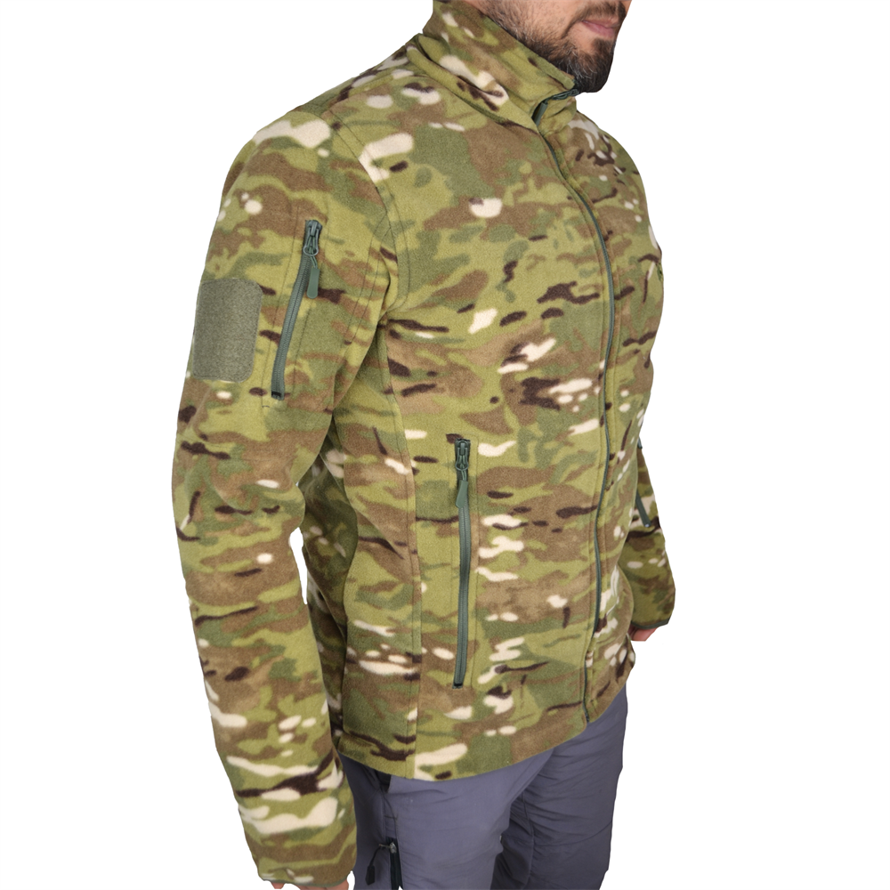 Multikem Kamuflaj Desenli Polar Ceket 