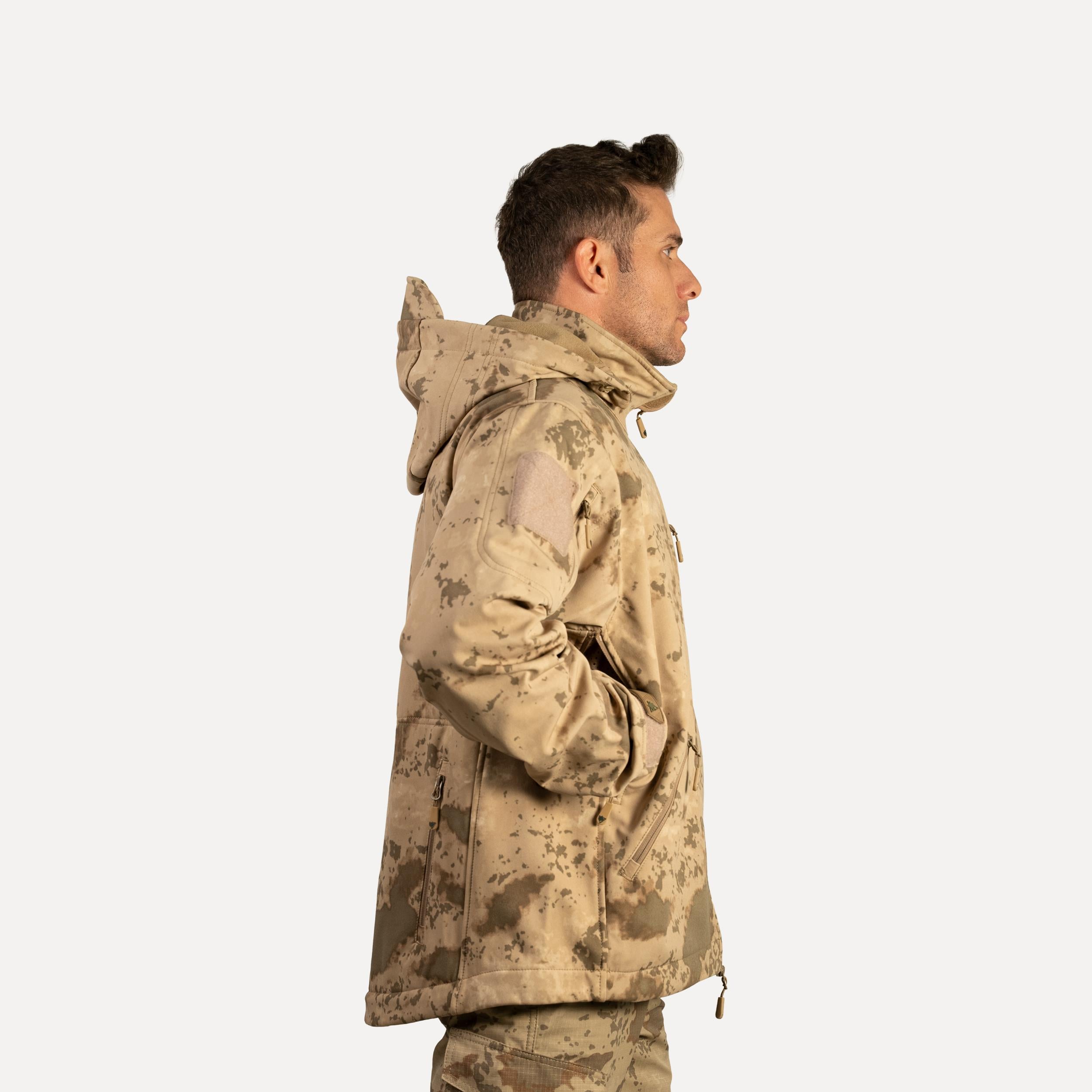 Pars Jandarma Kamuflaj Softshell Mont, 6 Cepli Kapüşonlu Taktik Mont, Koruma Kıyafeti | Softshell Mont Modelleri Ve Fiyatları 
