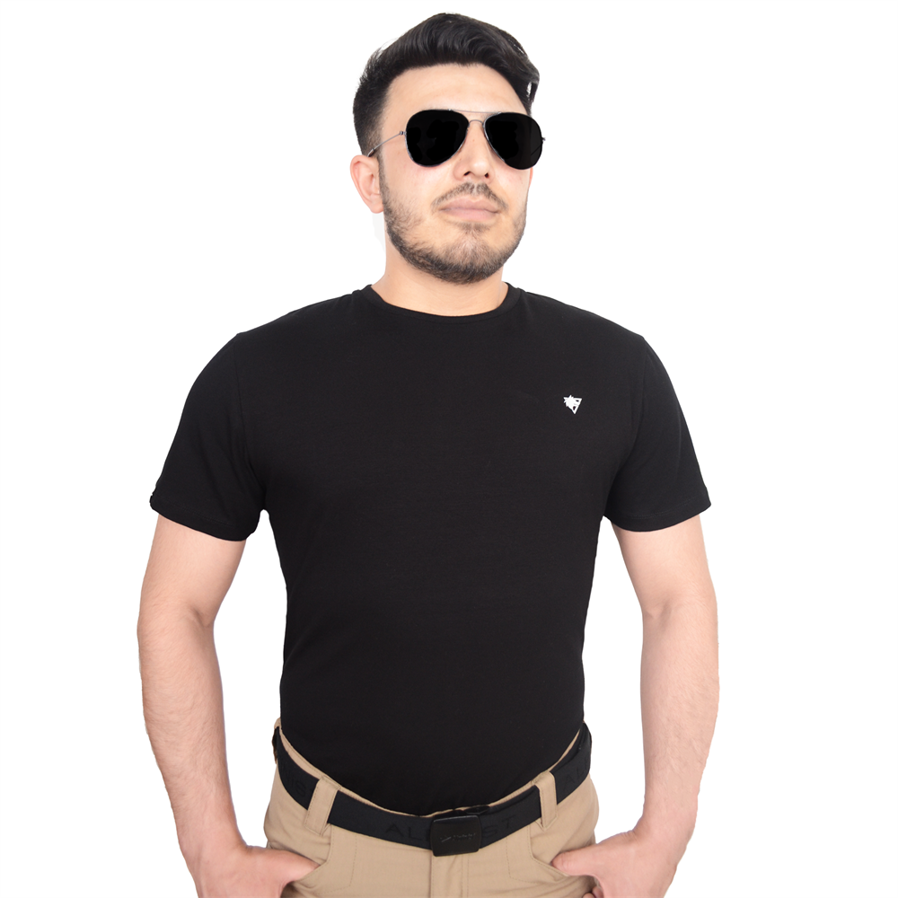 Wolftrap Erkek Kısa Kollu Siyah T-Shirt | Wolftrap T-Shirt Modelleri Ve Fiyatları | Şimşekoğlu Askeri Malzeme