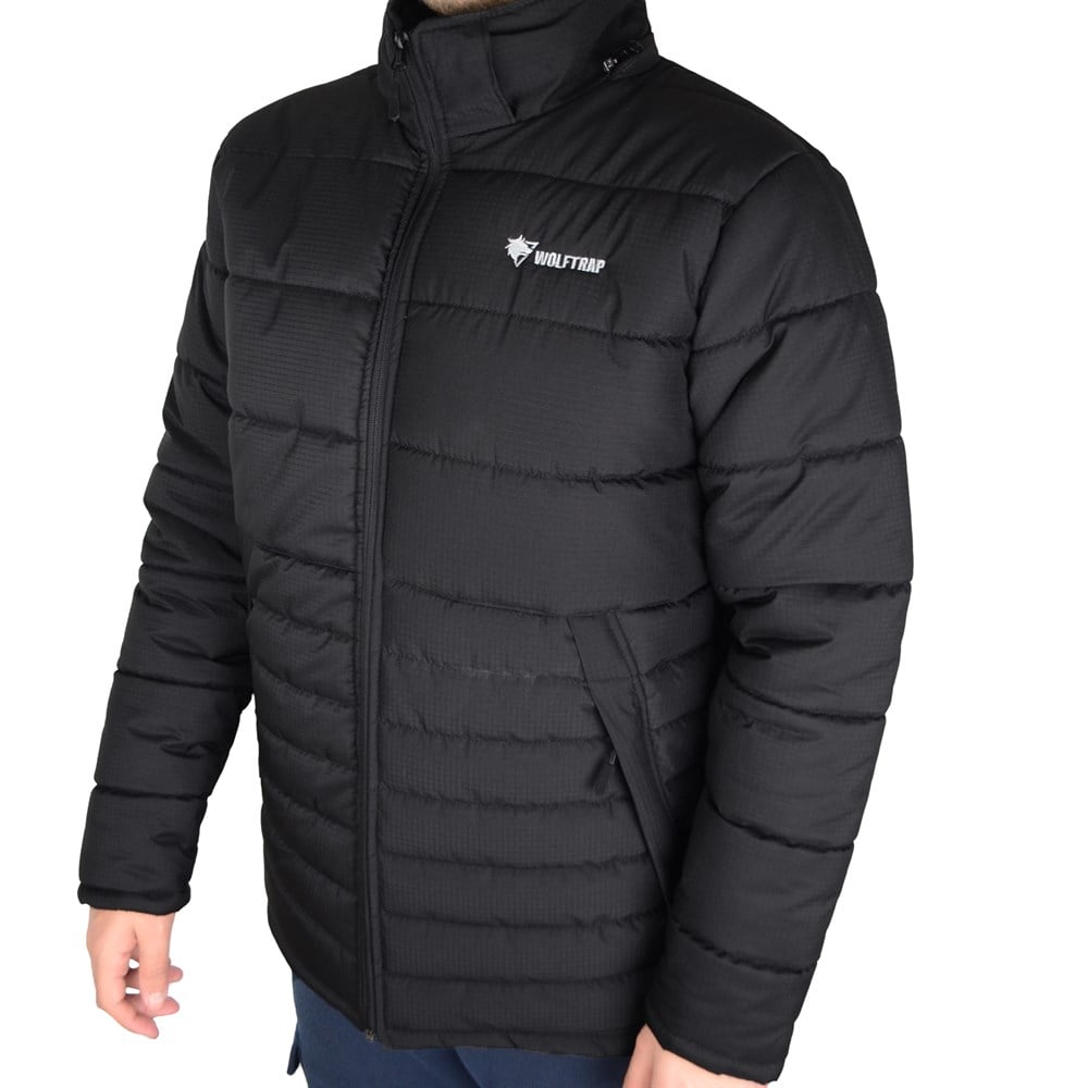 Wolftrap Kapüşonlu Kapitone Mont Siyah