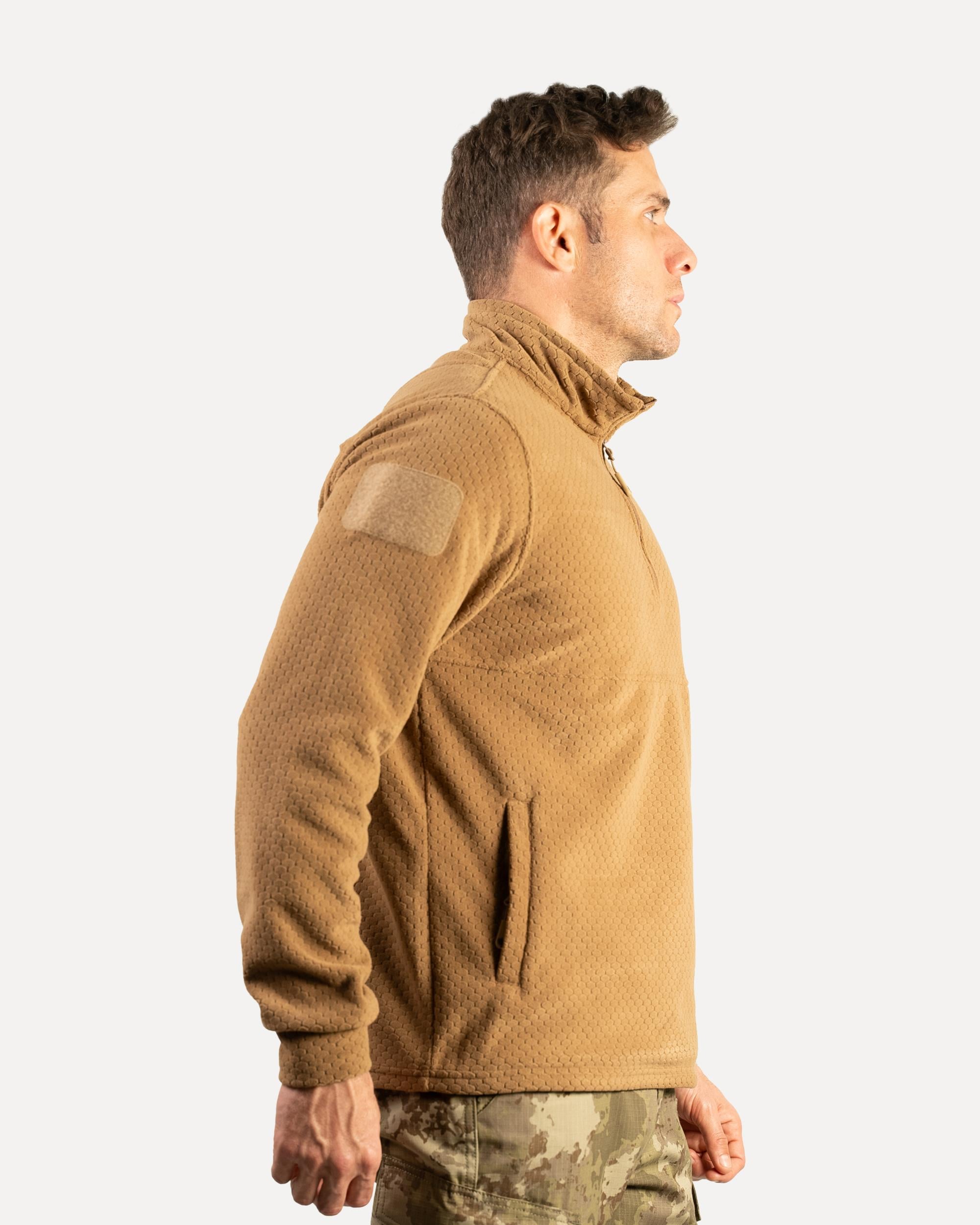 Wolftrap Tactical Yalaz Balıkçı Yaka Bej Taktik Polar Kazak | Wolftrap Taktik Polar Sweatshirt | Taktik Polar