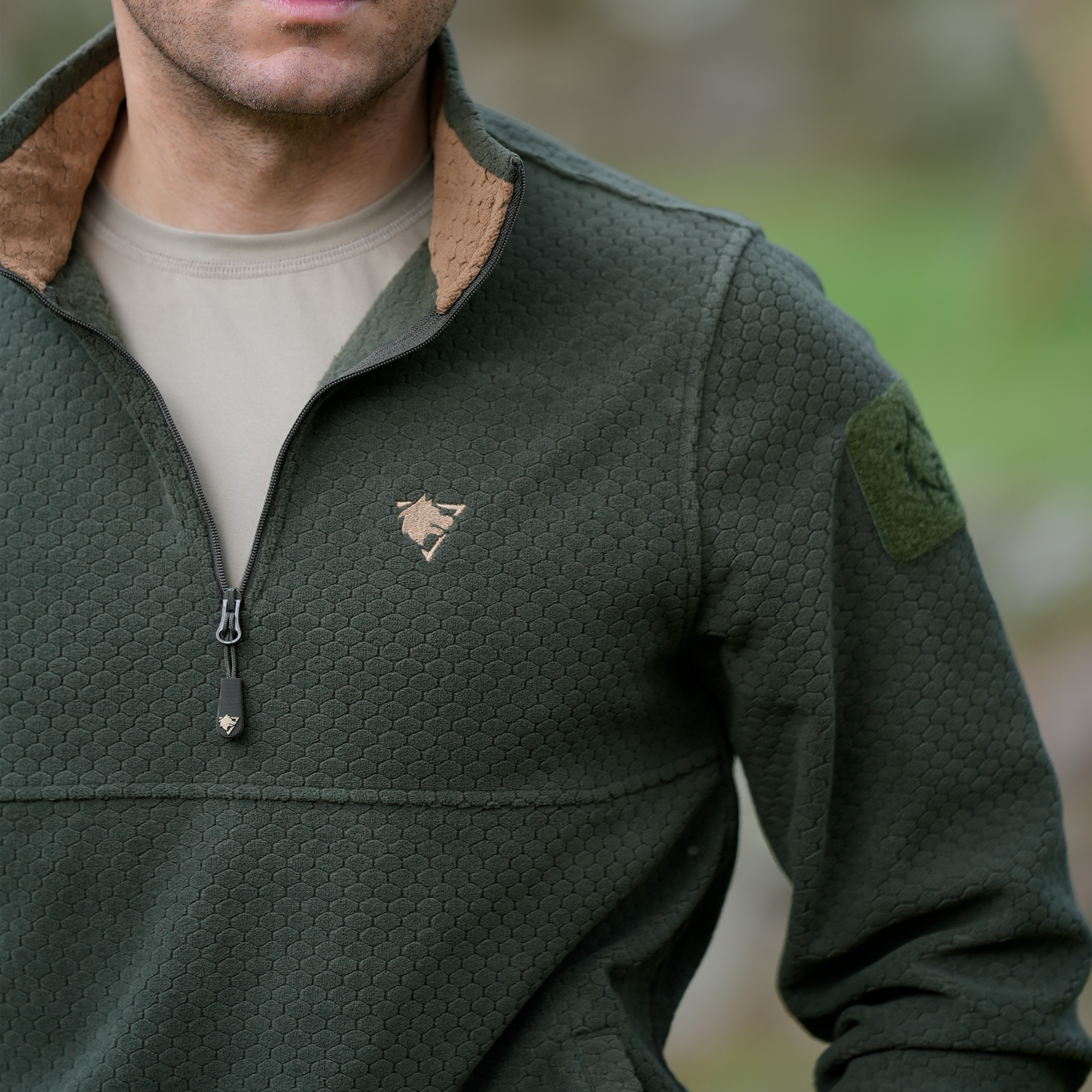 Wolftrap Tactical Yalaz Balıkçı Yaka Haki Taktik Polar Kazak | Wolftrap Taktik Polar Sweatshirt | Taktik Polar