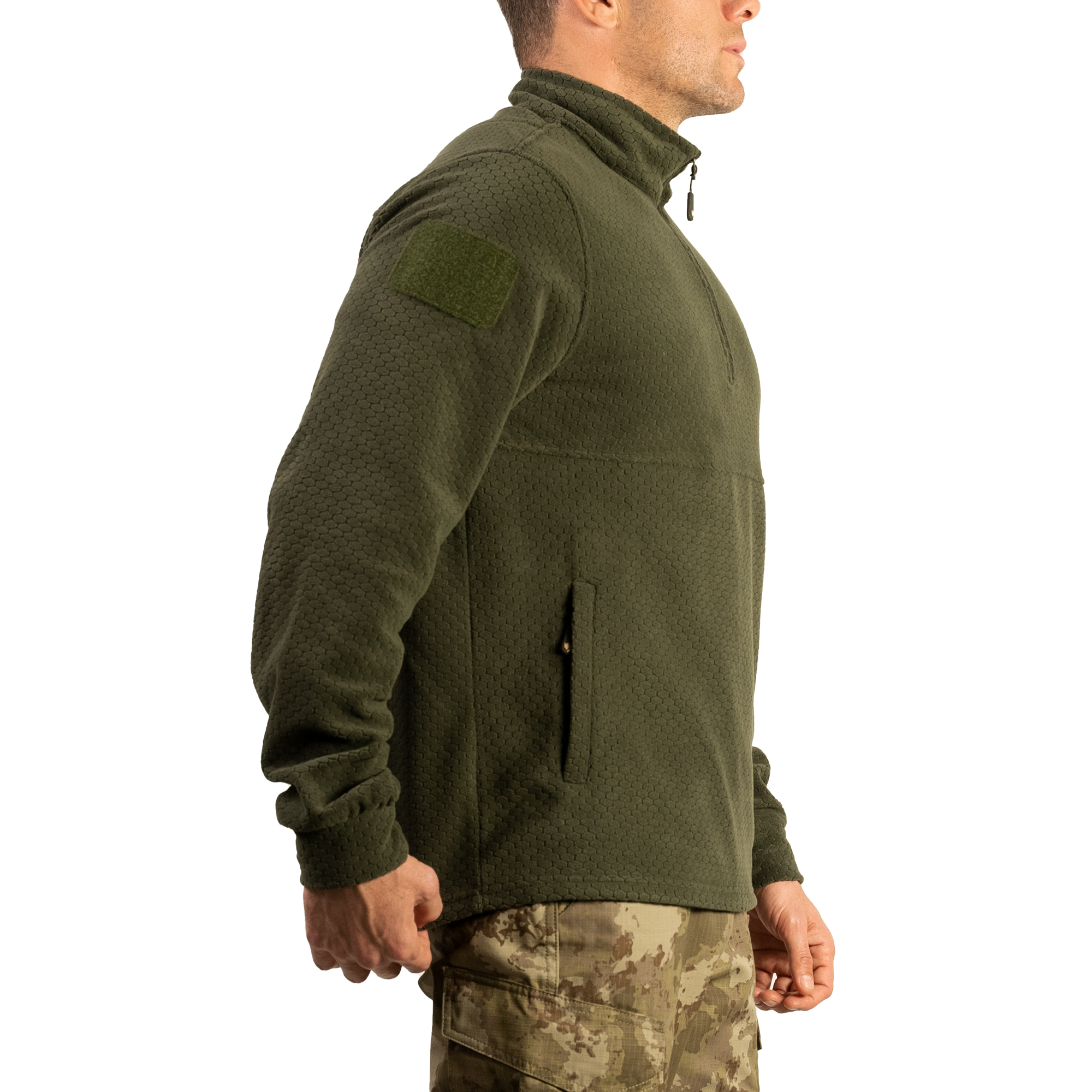 Wolftrap Tactical Yalaz Balıkçı Yaka Haki Taktik Polar Kazak | Wolftrap Taktik Polar Sweatshirt | Taktik Polar