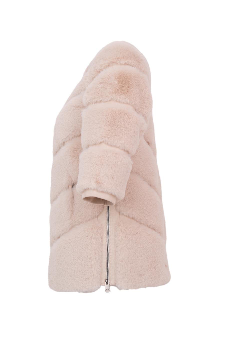 Classic Suni Kürk Ceket - Bej