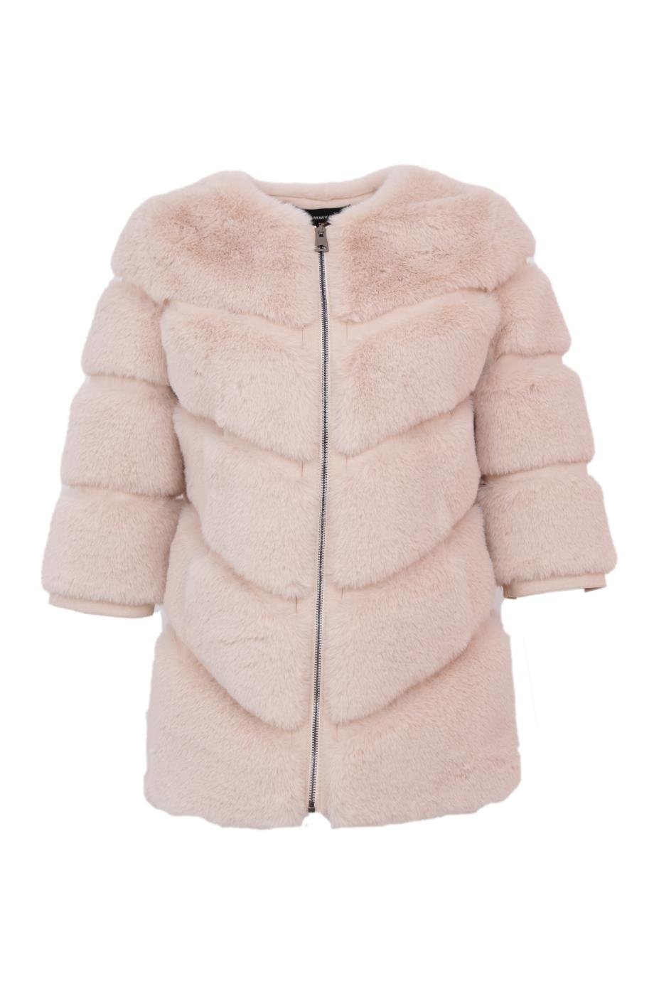 Classic Suni Kürk Ceket - Bej