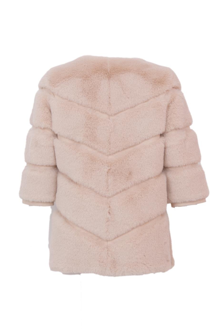 Classic Suni Kürk Ceket - Bej